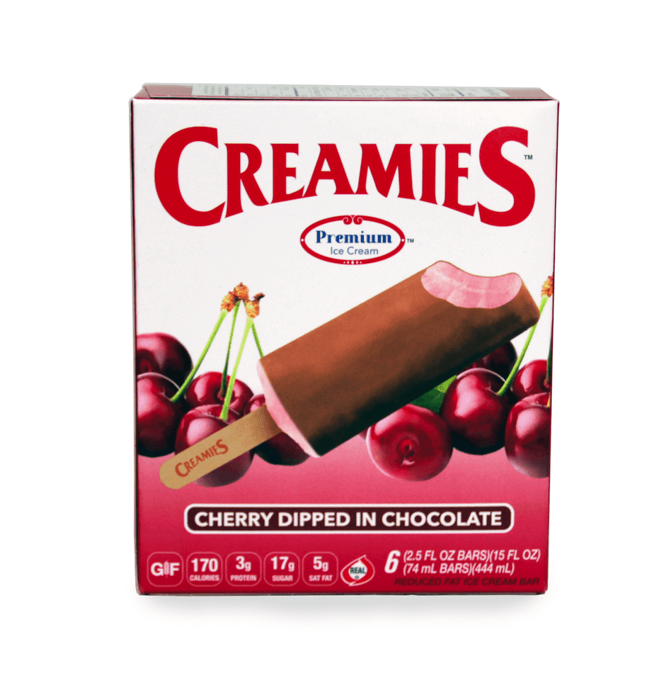 Cherry chocolate dipped ice cream bar