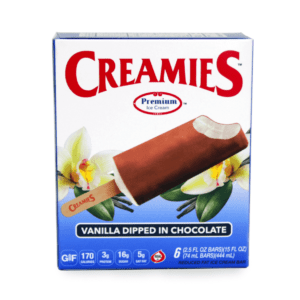 Vanilla chocolate dipped ice cream bar