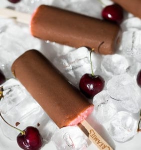 ice cream flavor, cherry chocolate dipped Creamies bar