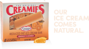 delicious orange ice cream bar