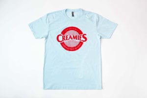 Ice Blue Creamies logo Unisex t-shirt